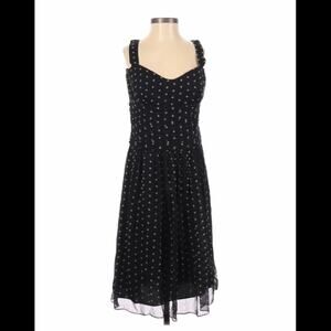 Laundry by Shelli Segal sillk polka dot little black dress, size 4